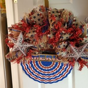 💥FALL SALE💥Handmade With Love ♥️ By The Smith Sisters Americana Wreath